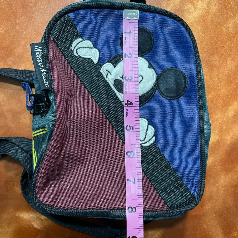 Vintage Disney Mickey Unlimited Mini Backpack Hunter green burgundy navy blue